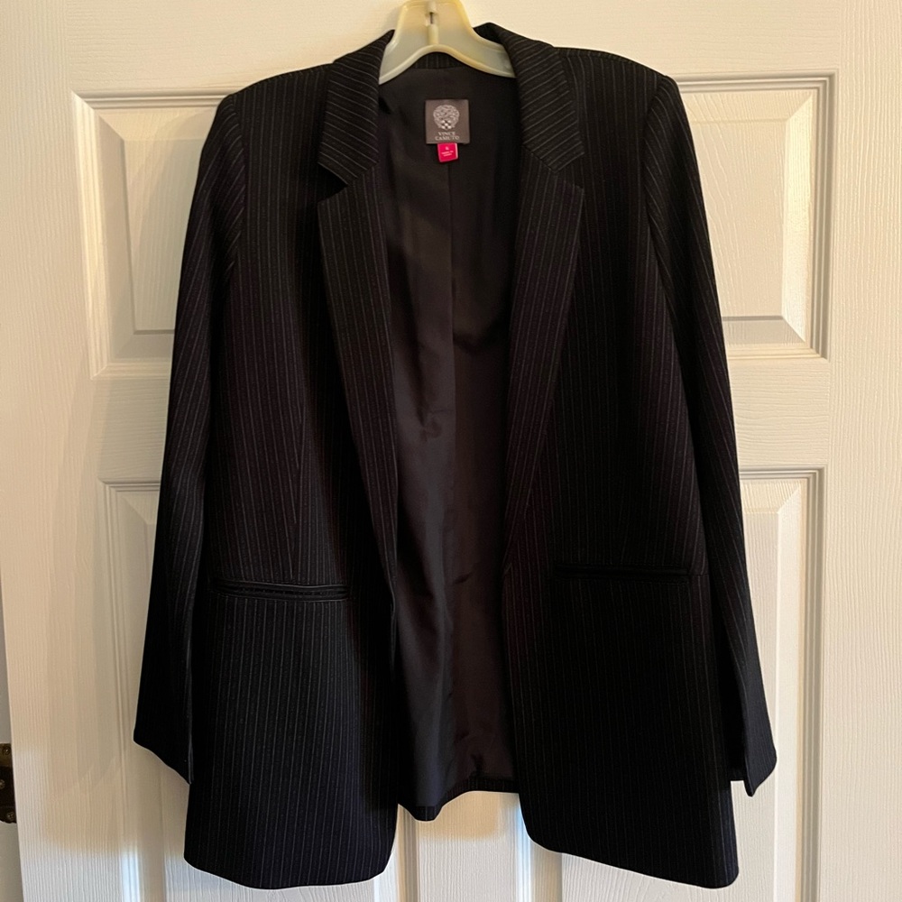 Vince Camuto Black Pinstripe Blazer